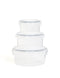 Set of 3 Round Clip Storage Containers